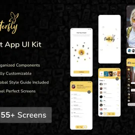 Chatterfly Chat App Ui Kit Template